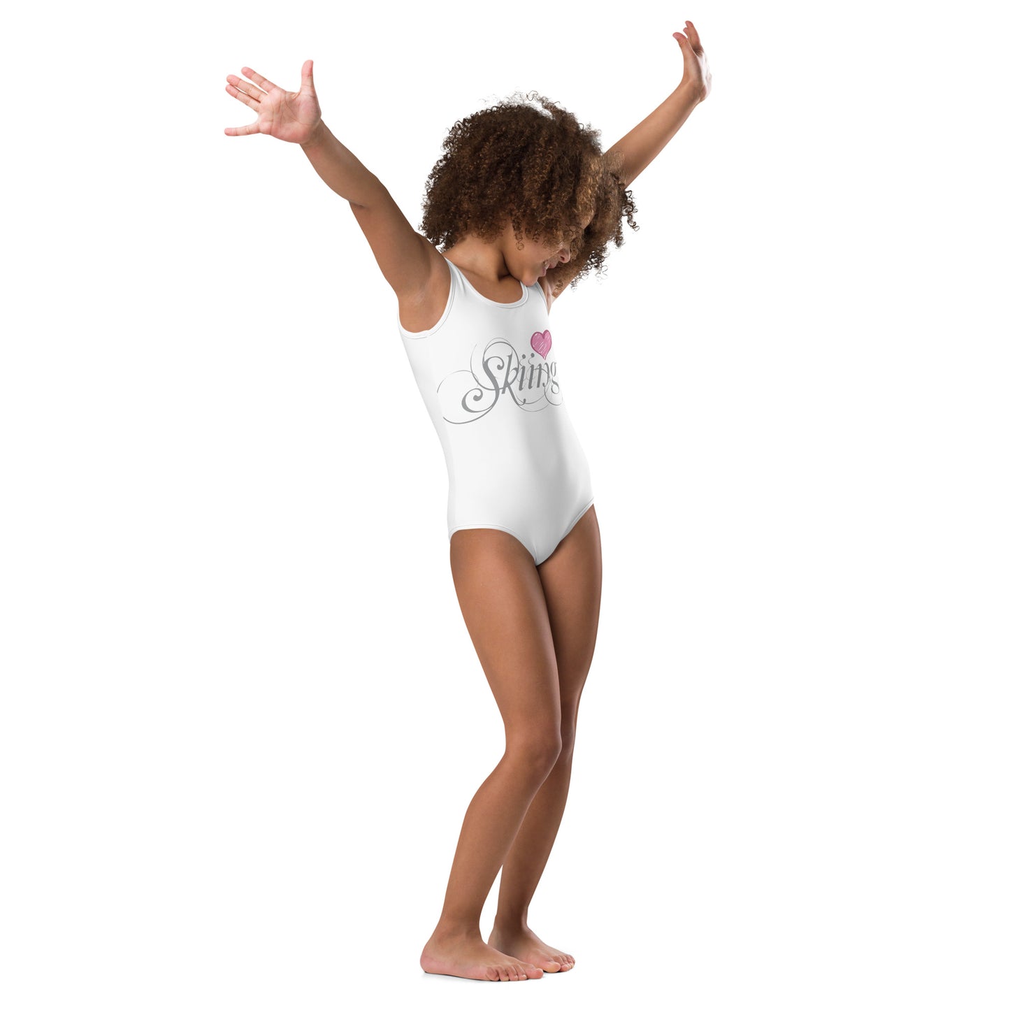 CS0047 - 03008 - AOP Love Skiing/Women's Kids Swimsuit