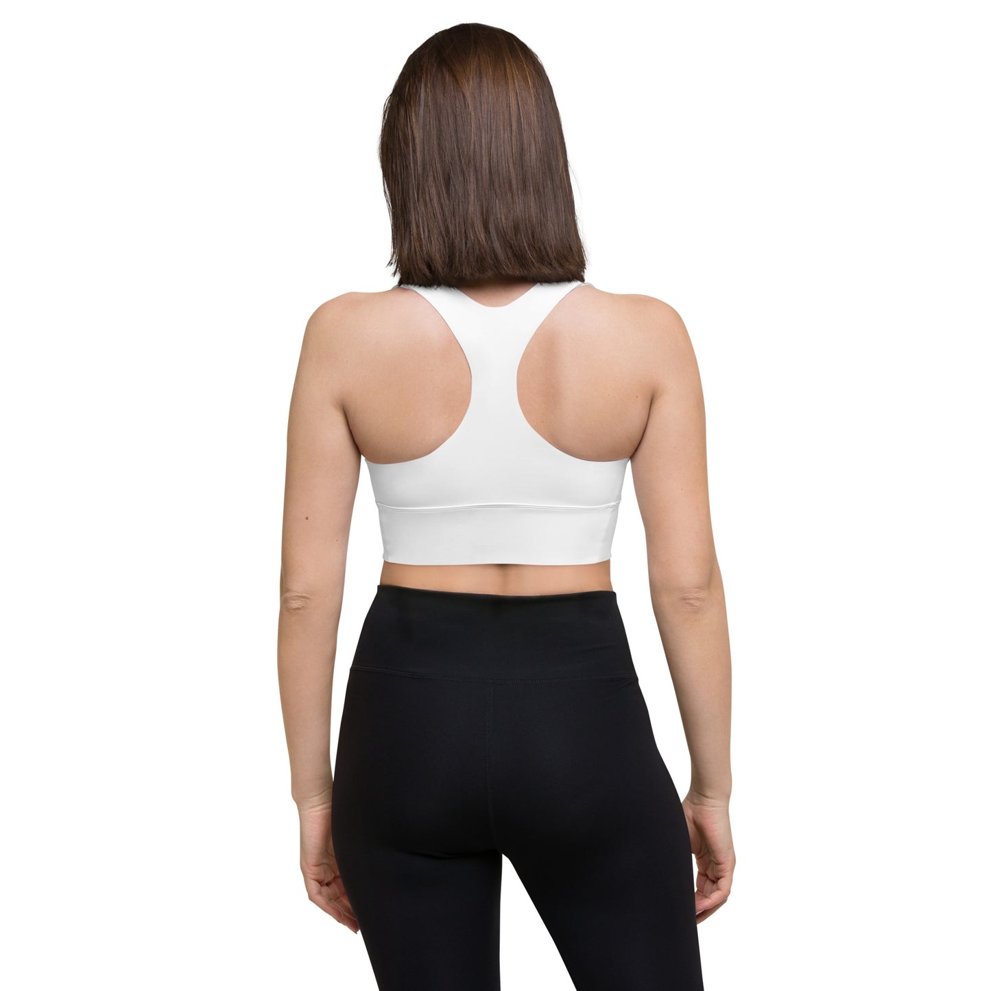 CS0027 - 02011 - LOVE2SKI Longline sports bra (Matching White)