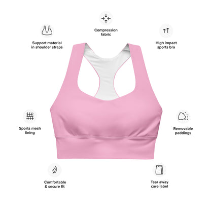 CS0027 - 02011 - LOVE2SKI Longline sports bra (Matching Pink)