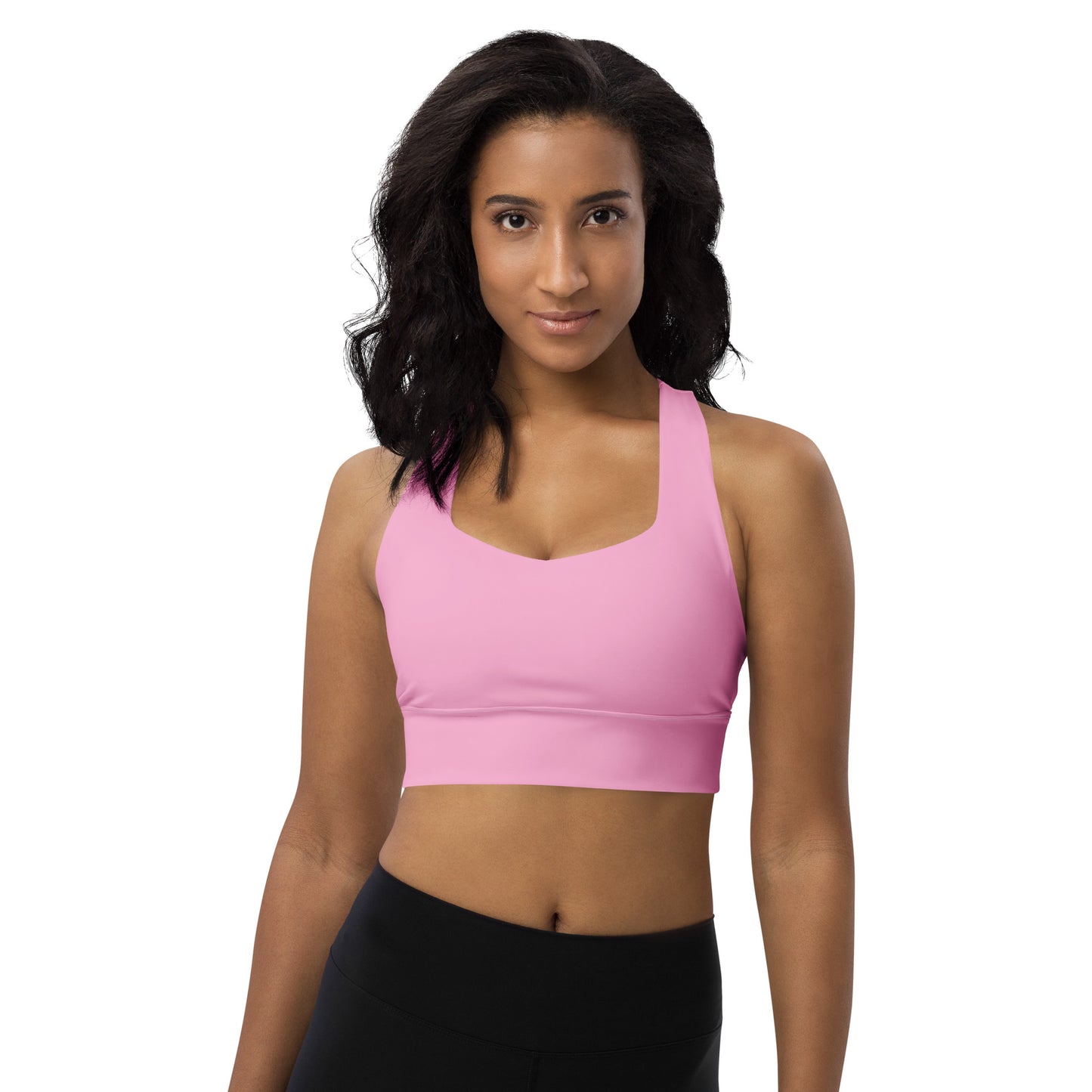 CS0027 - 02011 - LOVE2SKI Longline sports bra (Matching Pink)