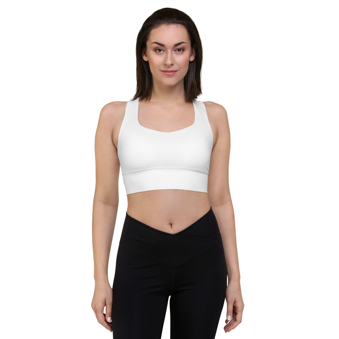 CS0027 - 02011 - LOVE2SKI Longline sports bra (Matching White)