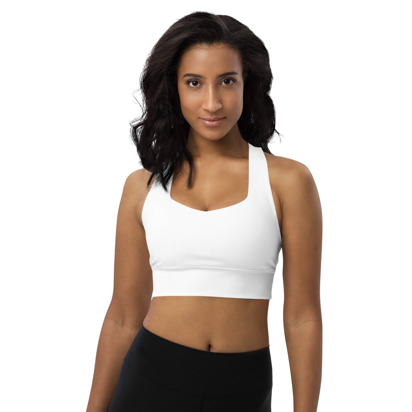 CS0027 - 02011 - LOVE2SKI Longline sports bra (Matching White)