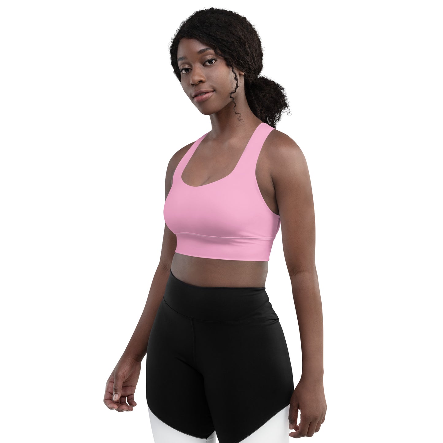 CS0027 - 02011 - LOVE2SKI Longline sports bra (Matching Pink)