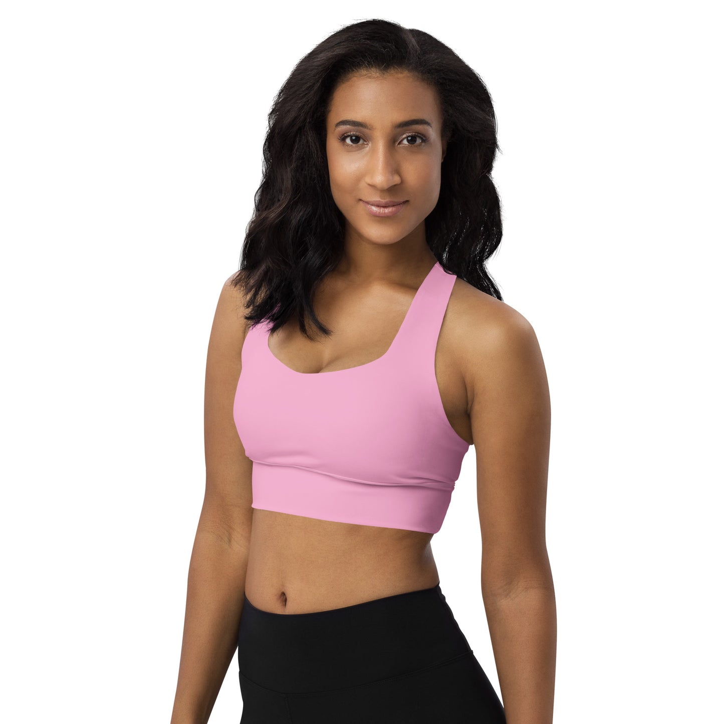 CS0027 - 02011 - LOVE2SKI Longline sports bra (Matching Pink)