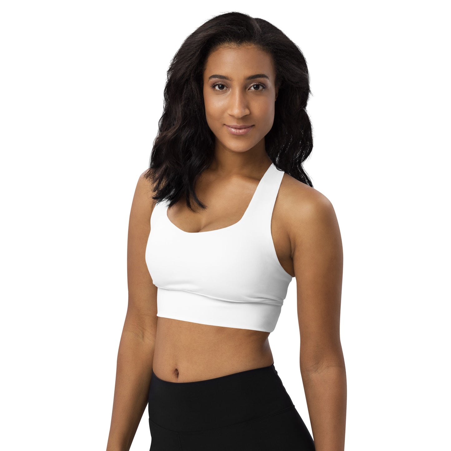 CS0027 - 02011 - LOVE2SKI Longline sports bra (Matching White)