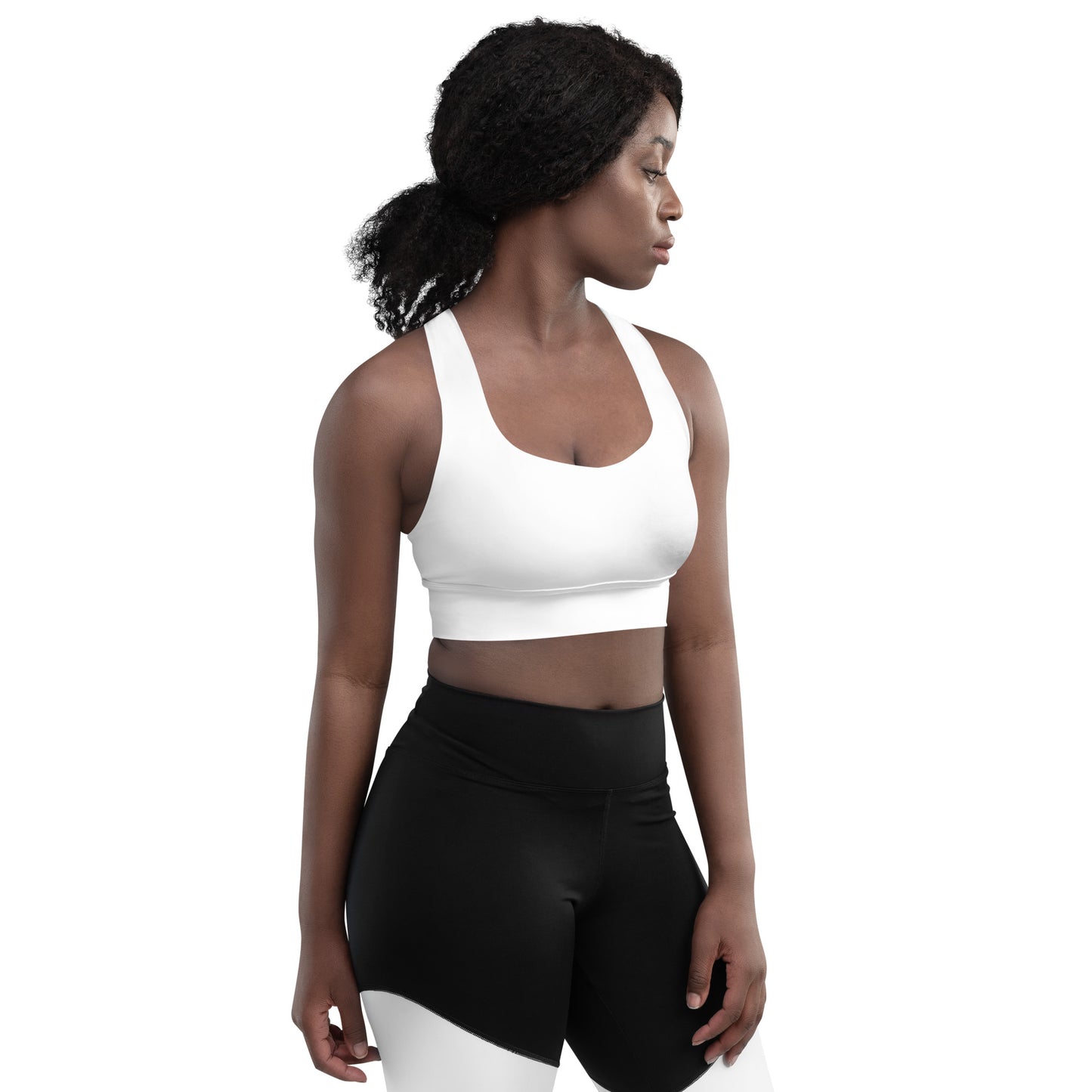 CS0027 - 02011 - LOVE2SKI Longline sports bra (Matching White)