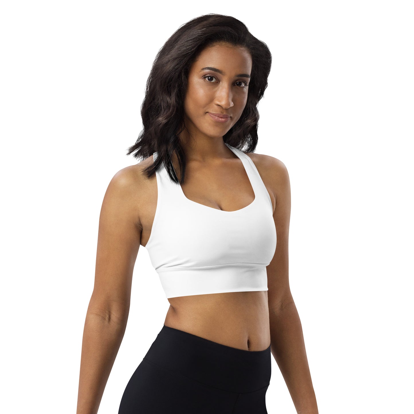 CS0027 - 02011 - LOVE2SKI Longline sports bra (Matching White)