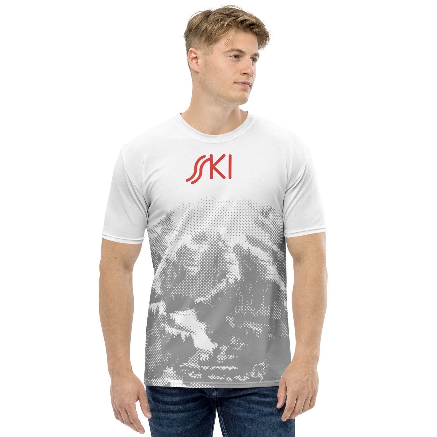 CS0030 - 01001 - AOP SKI Tracks Print Men's T-shirt