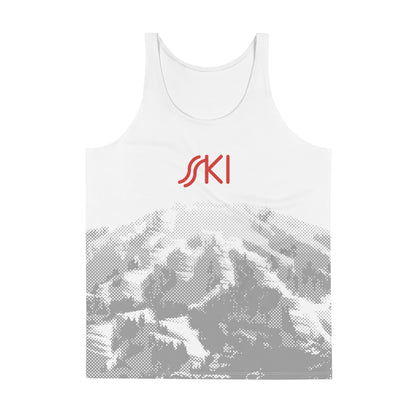 CS0030 - 01003 - SKI Tracks Print AOP Unisex Tank Top