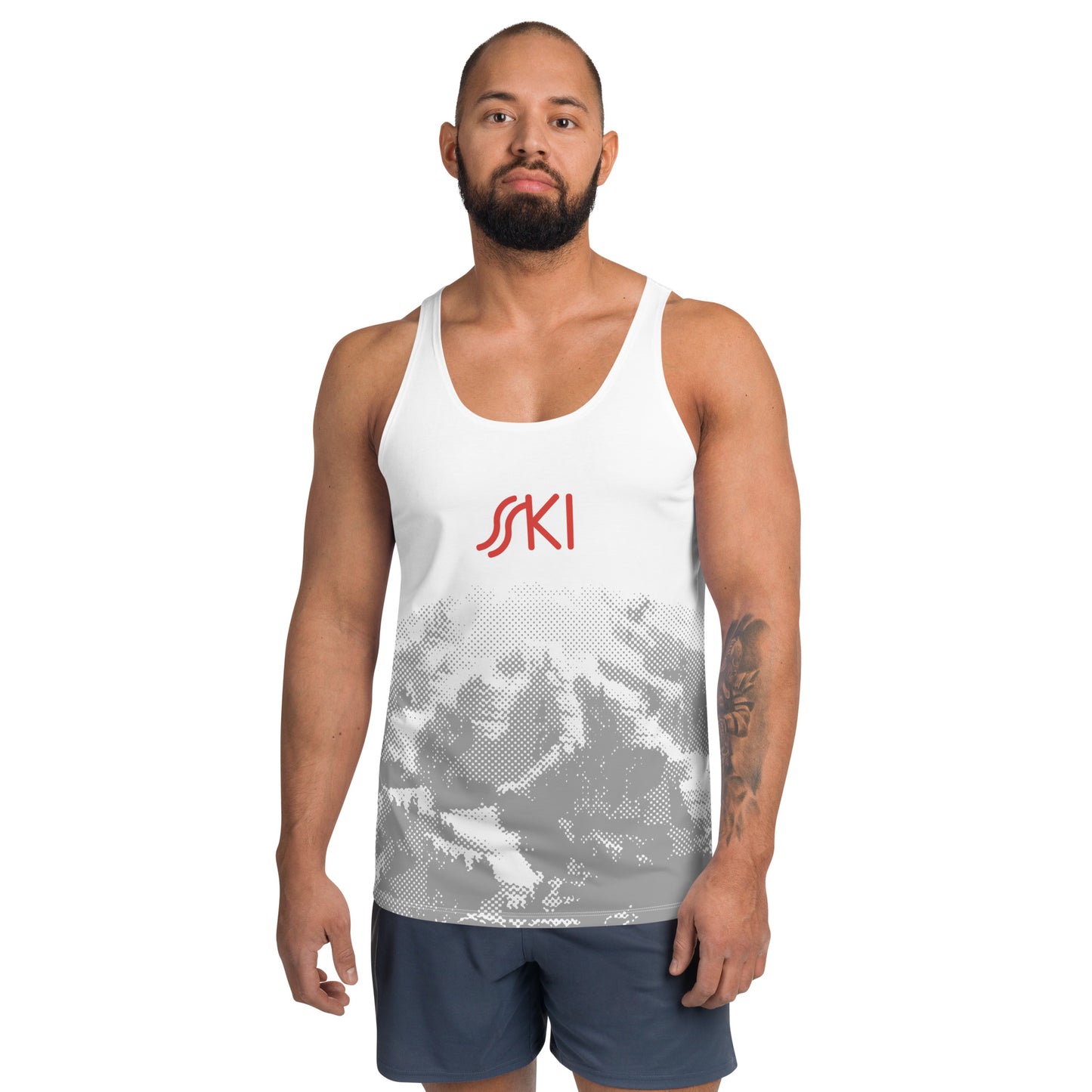 CS0030 - 01003 - SKI Tracks Print AOP Unisex Tank Top