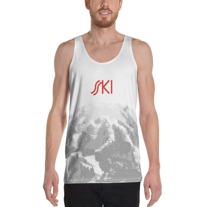 CS0030 - 01003 - SKI Tracks Print AOP Unisex Tank Top