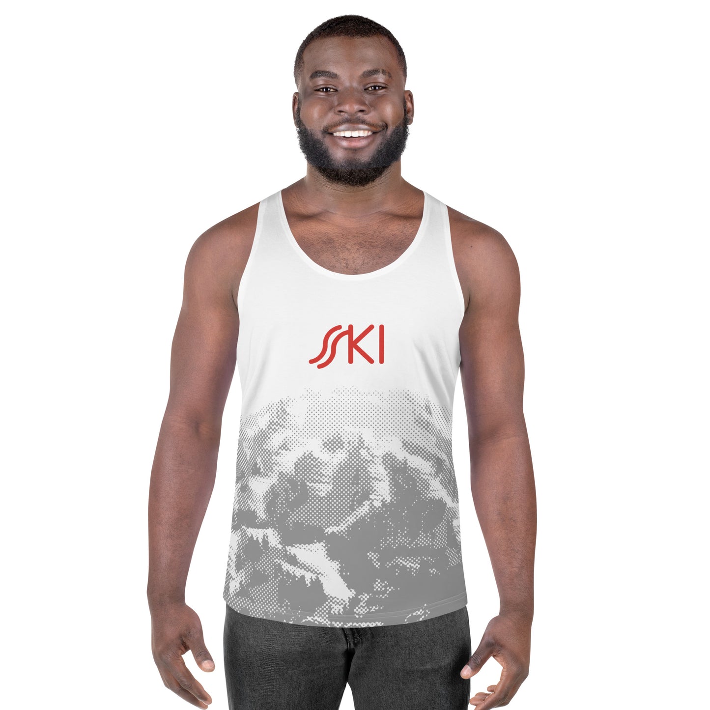 CS0030 - 01003 - SKI Tracks Print AOP Unisex Tank Top