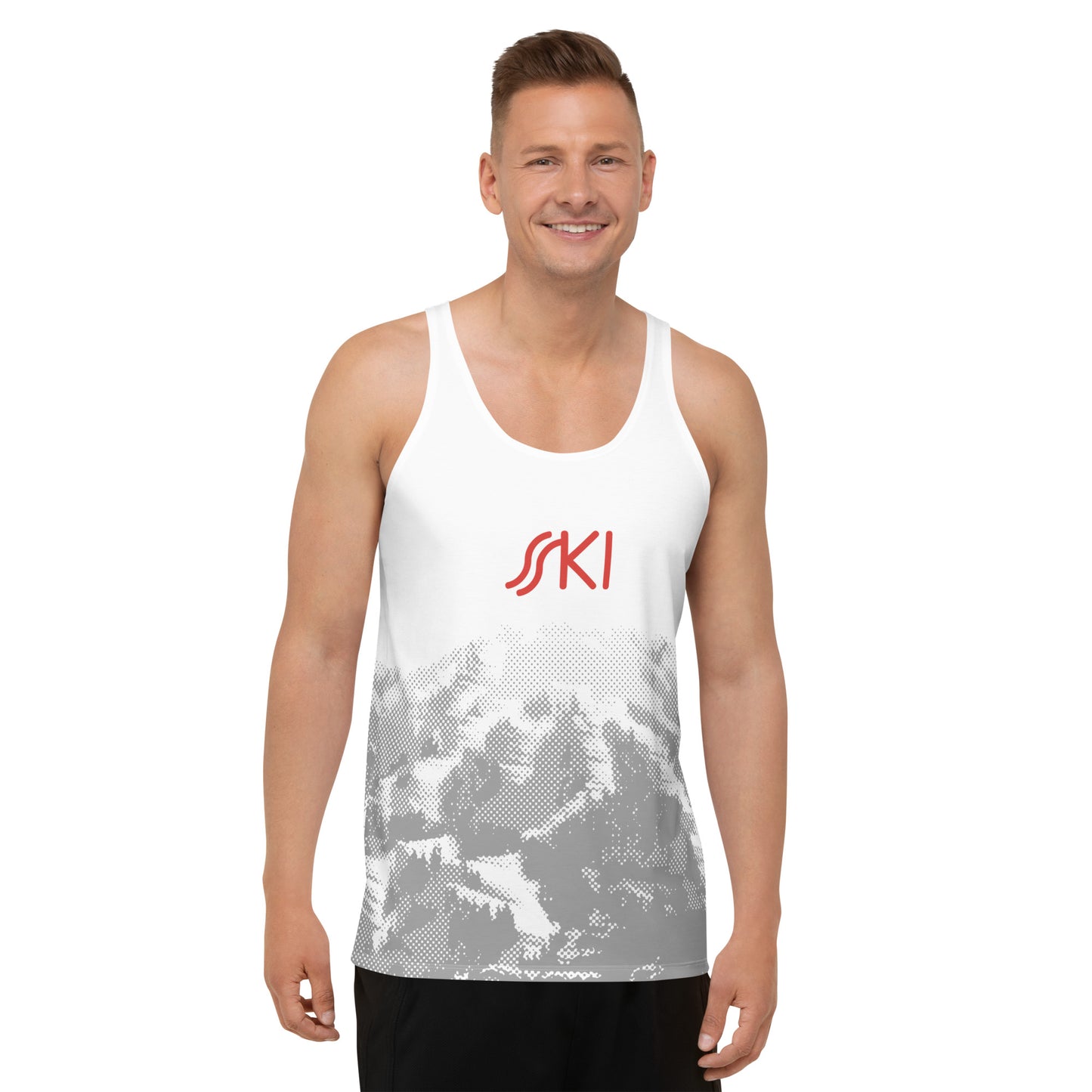 CS0030 - 01003 - SKI Tracks Print AOP Unisex Tank Top