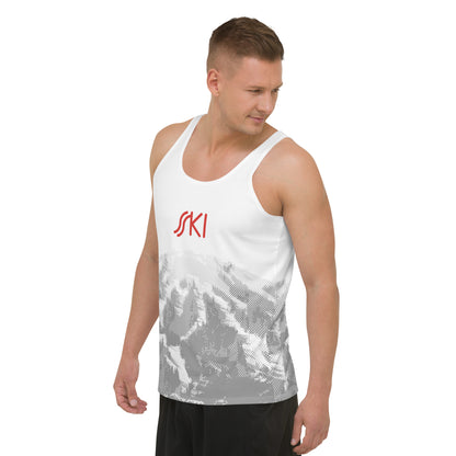 CS0030 - 01003 - SKI Tracks Print AOP Unisex Tank Top