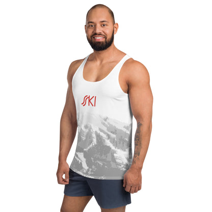 CS0030 - 01003 - SKI Tracks Print AOP Unisex Tank Top