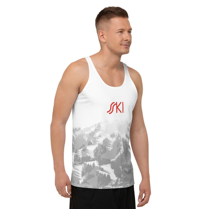 CS0030 - 01003 - SKI Tracks Print AOP Unisex Tank Top