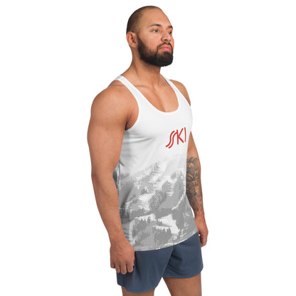 CS0030 - 01003 - SKI Tracks Print AOP Unisex Tank Top