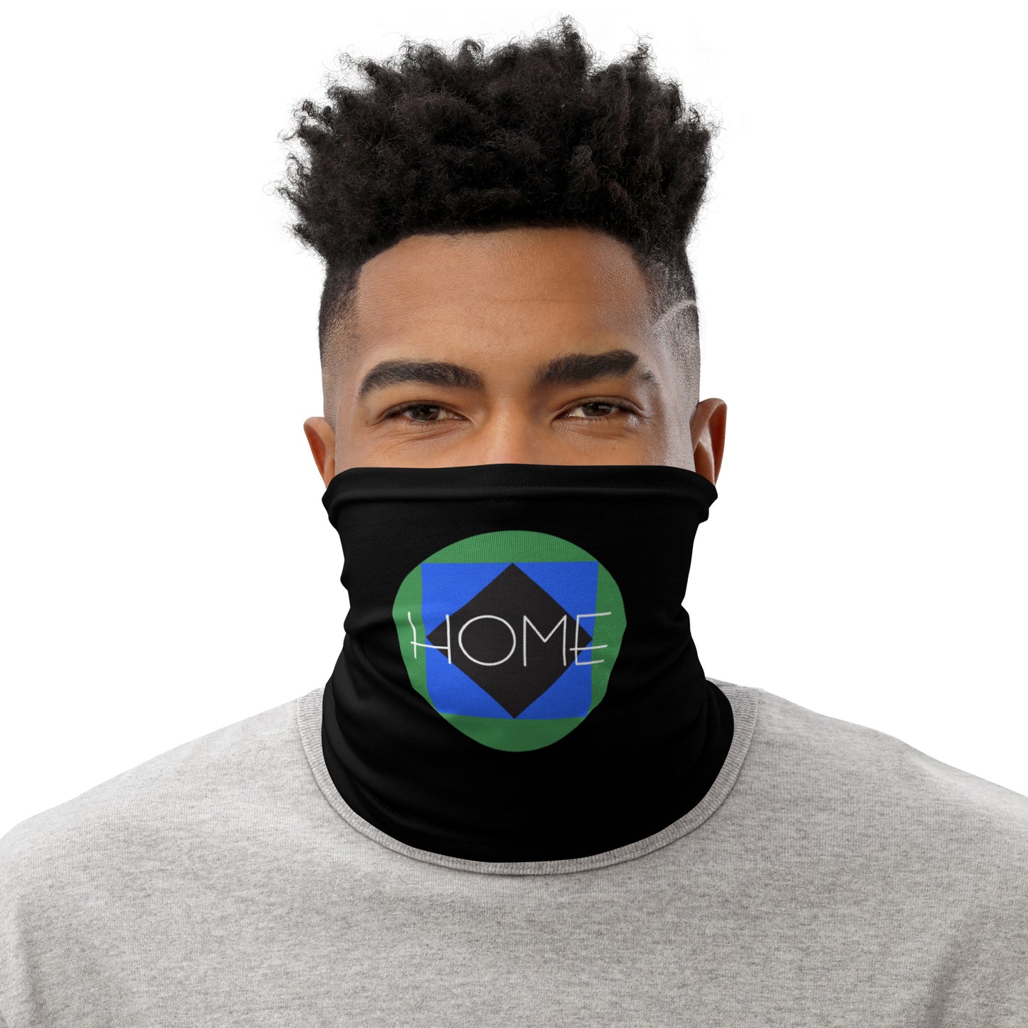 CS0023 - 05010 - Trail Icons Home Neck Gaiter (Black)