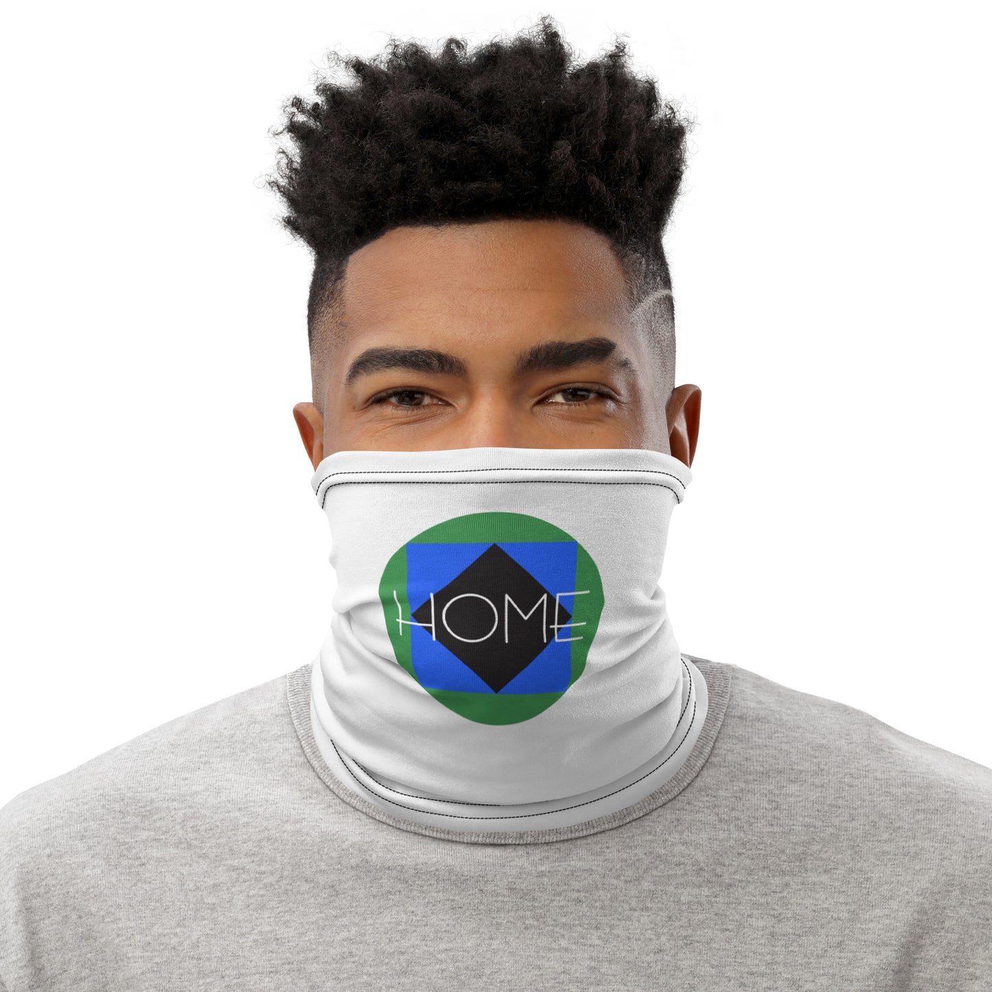 CS0023 - 05010 - Trail Icons Home Neck Gaiter (White)