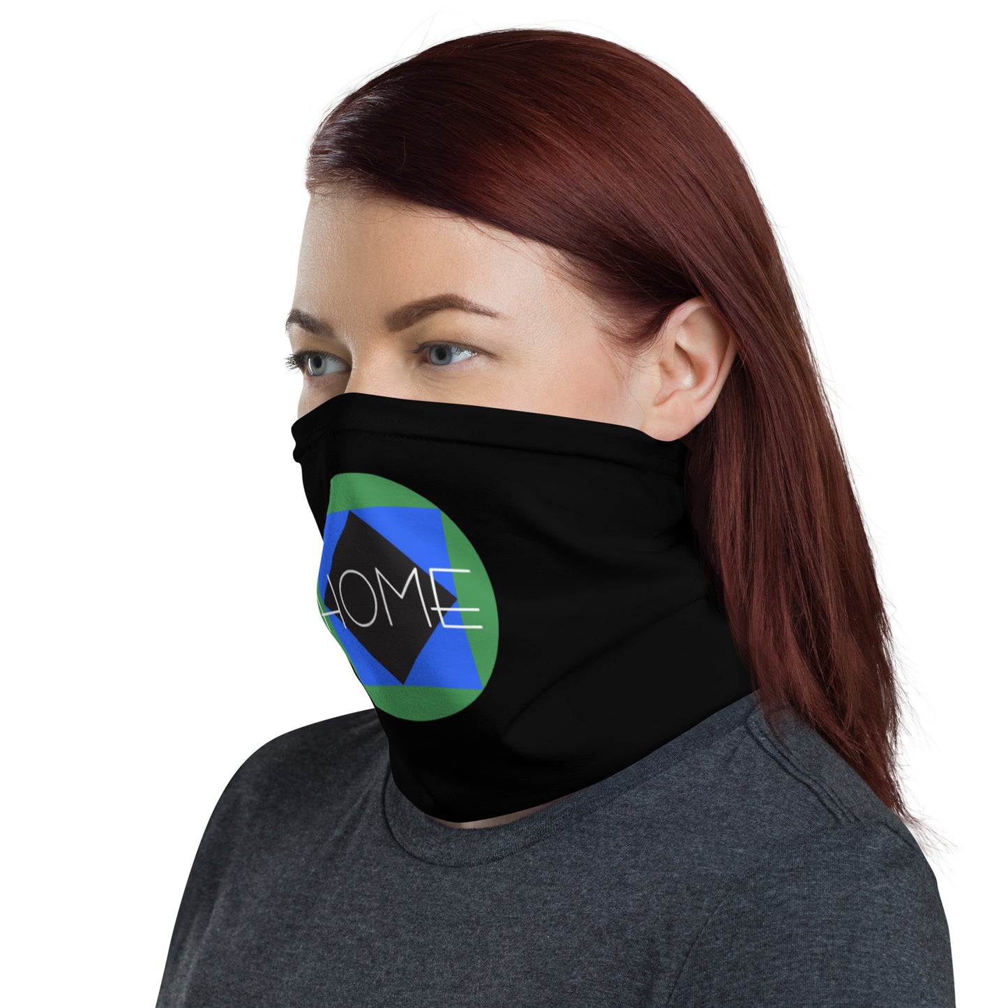 CS0023 - 05010 - Trail Icons Home Neck Gaiter (Black)