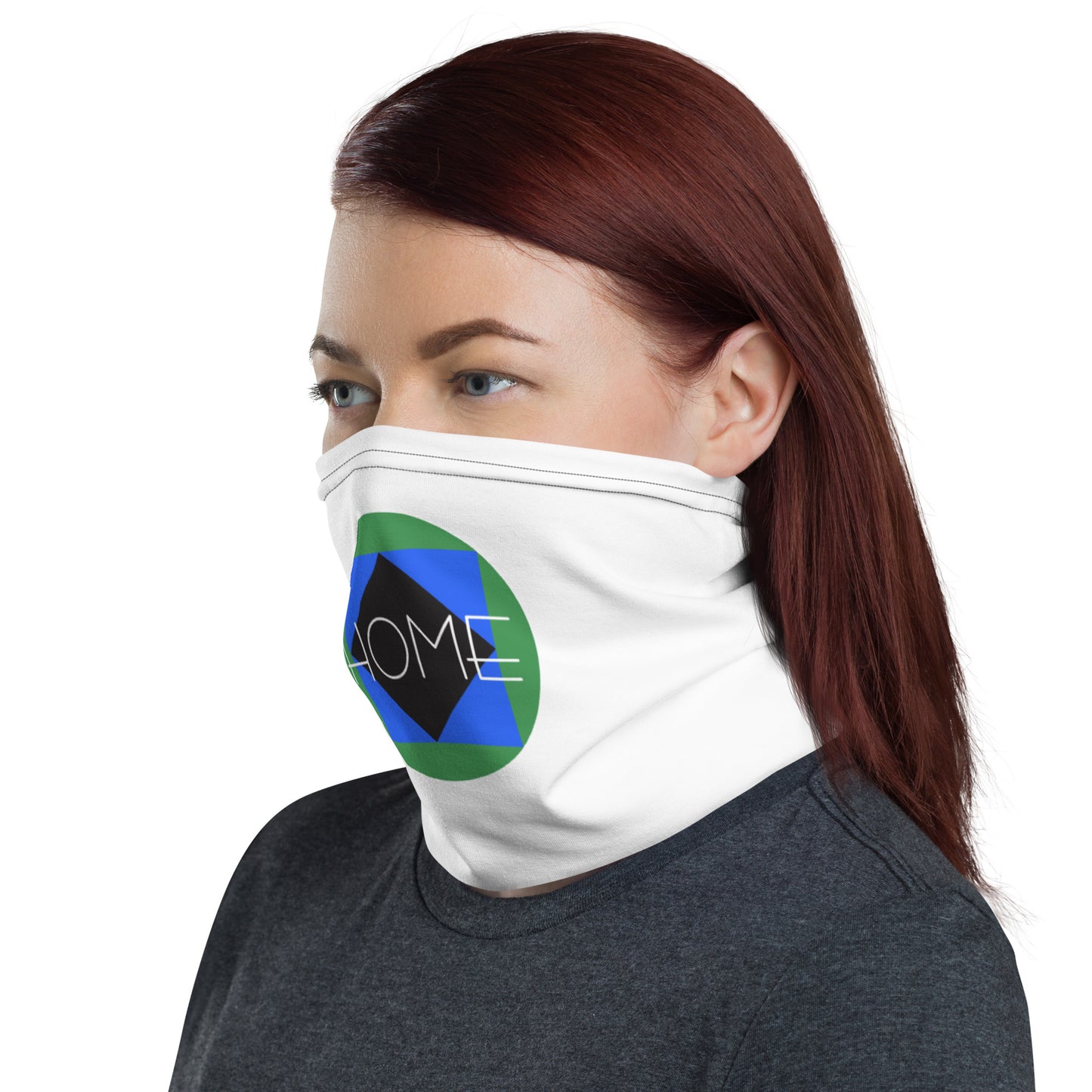 CS0023 - 05010 - Trail Icons Home Neck Gaiter (White)