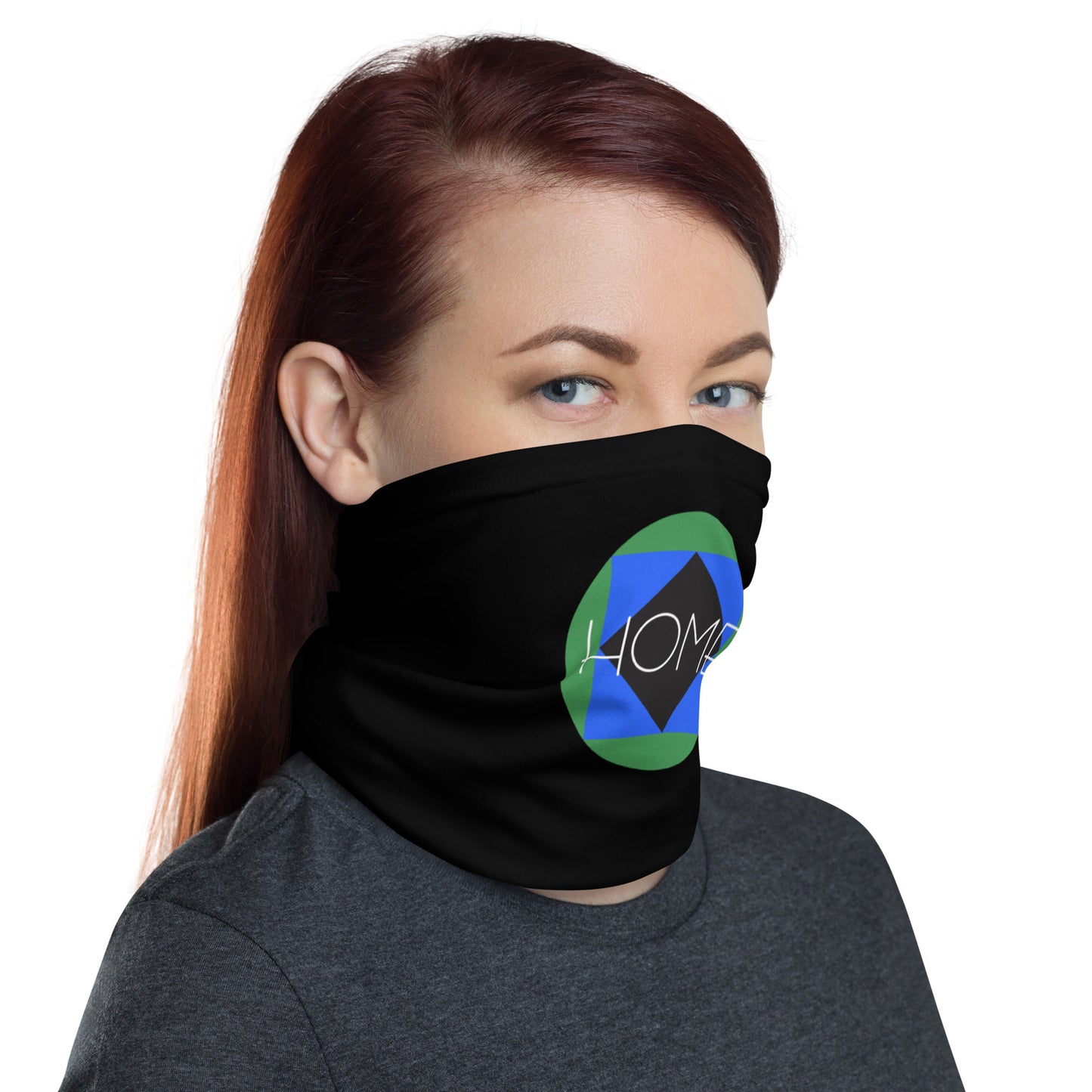 CS0023 - 05010 - Trail Icons Home Neck Gaiter (Black)