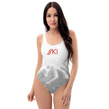 CS0030 - 02008 - SKI Tracks One-Piece Swimsuit (print/red)