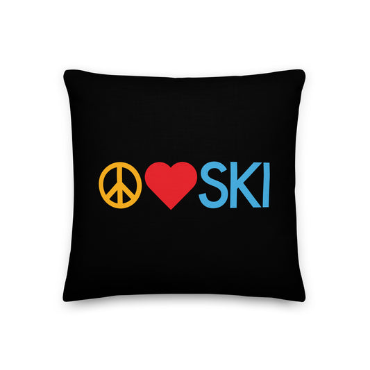 CS0026 - 06005 - Peace | Love | SKI Premium Pillow