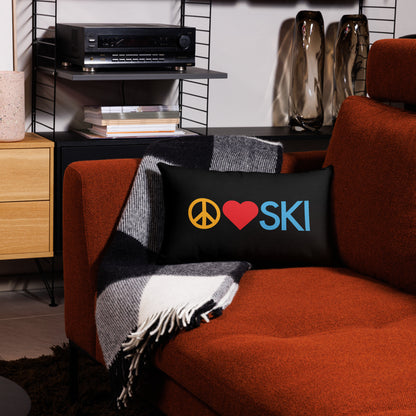 CS0026 - 06005 - Peace | Love | SKI Premium Pillow