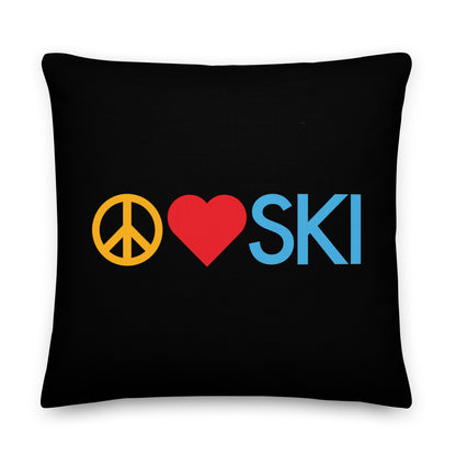 CS0026 - 06005 - Peace | Love | SKI Premium Pillow