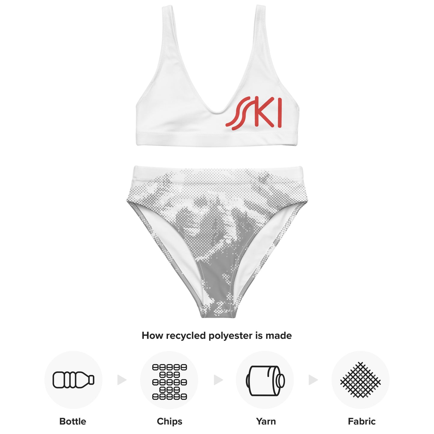 CS0030 - 02008 - SKI Tracks Recycled high-waisted bikini