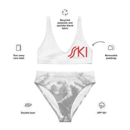 CS0030 - 02008 - SKI Tracks Recycled high-waisted bikini