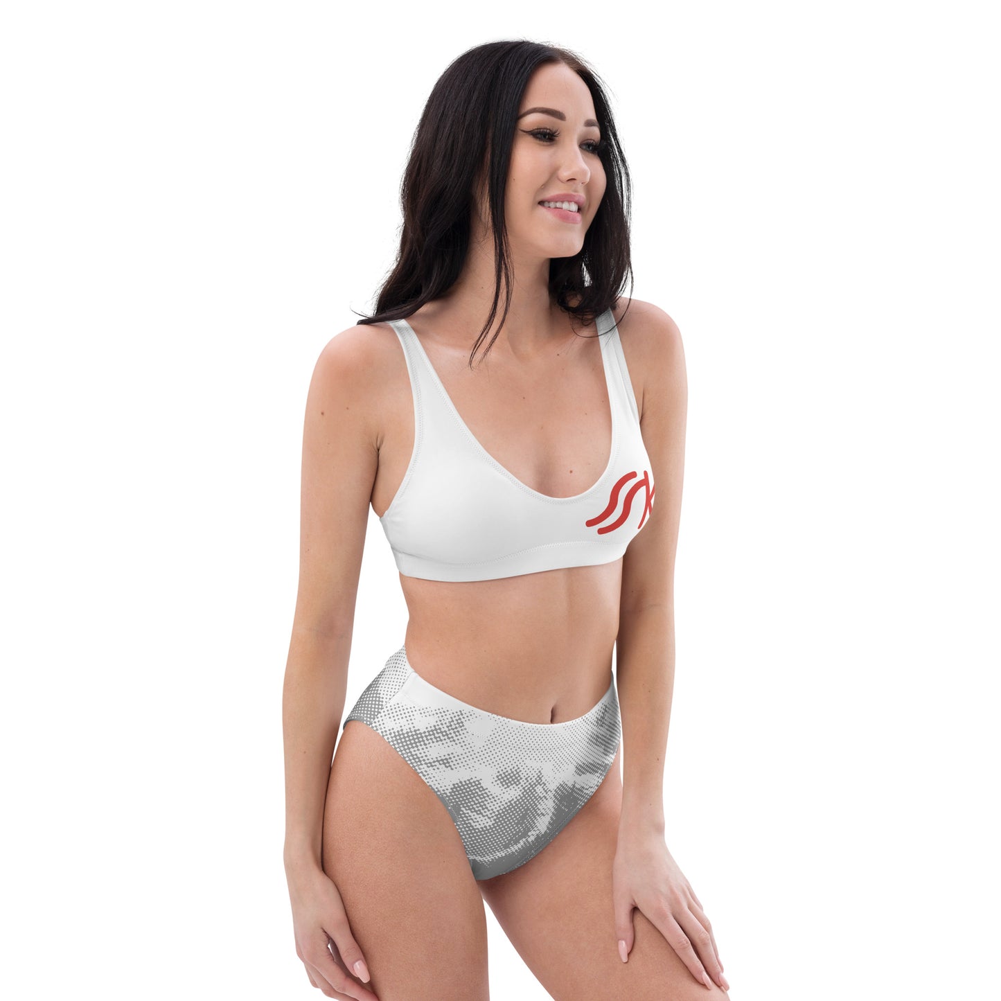 CS0030 - 02008 - SKI Tracks Recycled high-waisted bikini