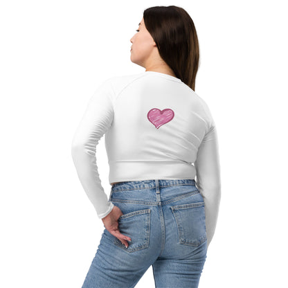 CS0047 - 02010 - Love Skiing/Women's Recycled long-sleeve crop top