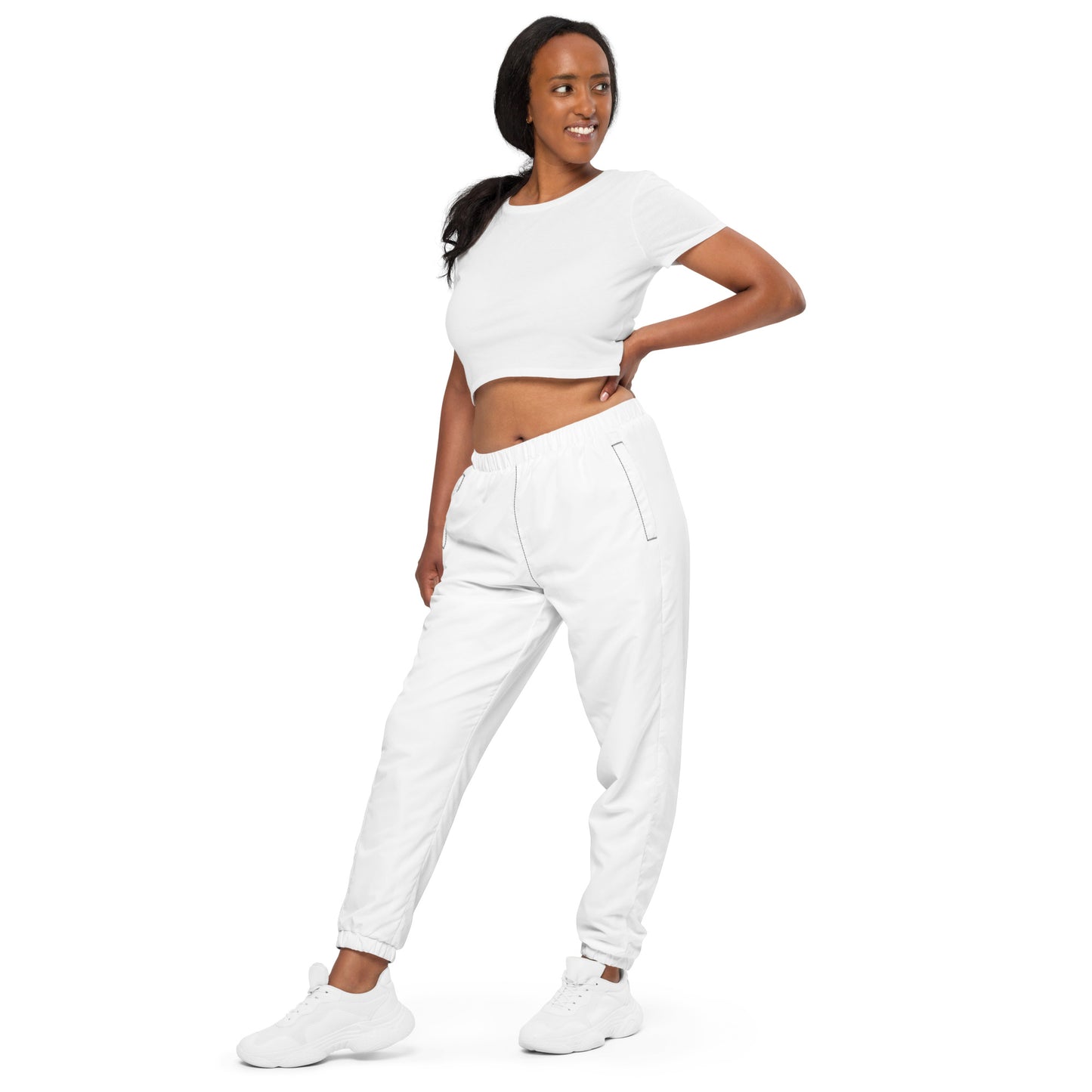 CS0030 - 01010 - SKI Tracks Unisex track pants (Matching White)