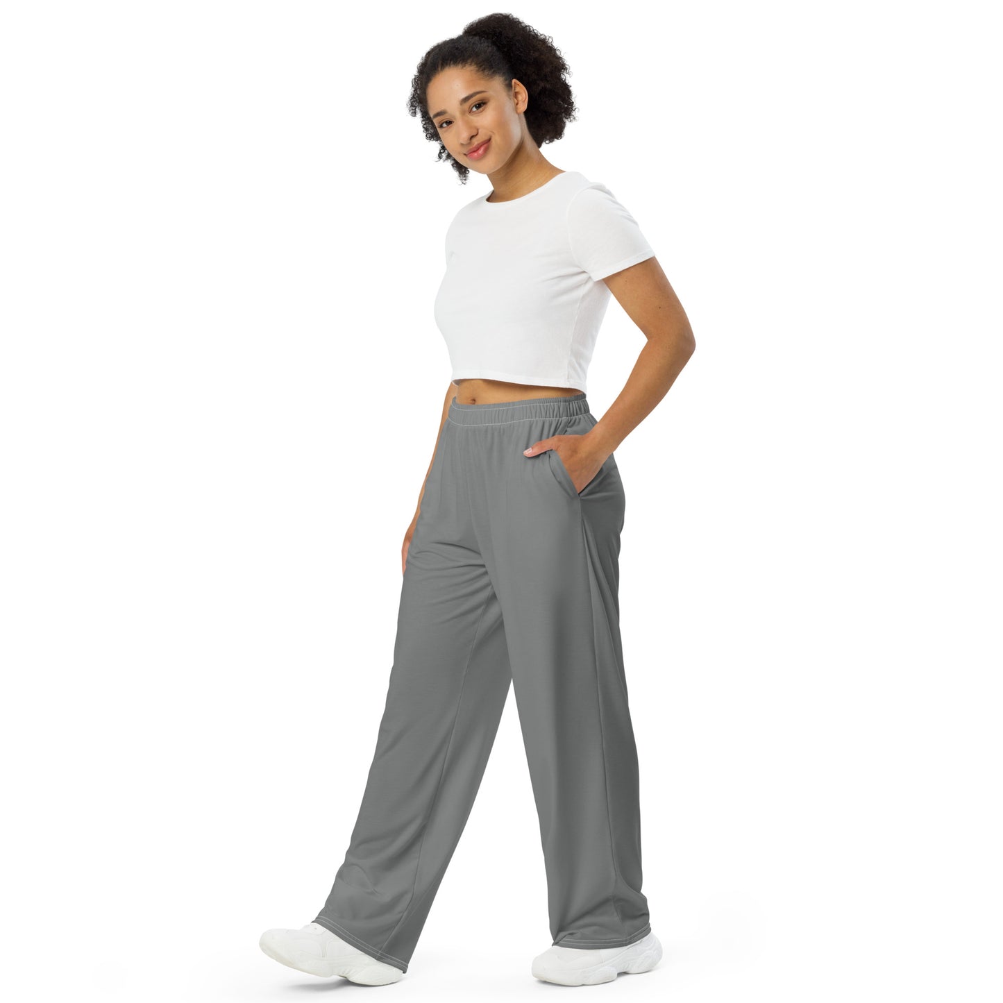 CS0054 - 01010 - SKI ON Unisex wide-leg pants (Matching Gray)
