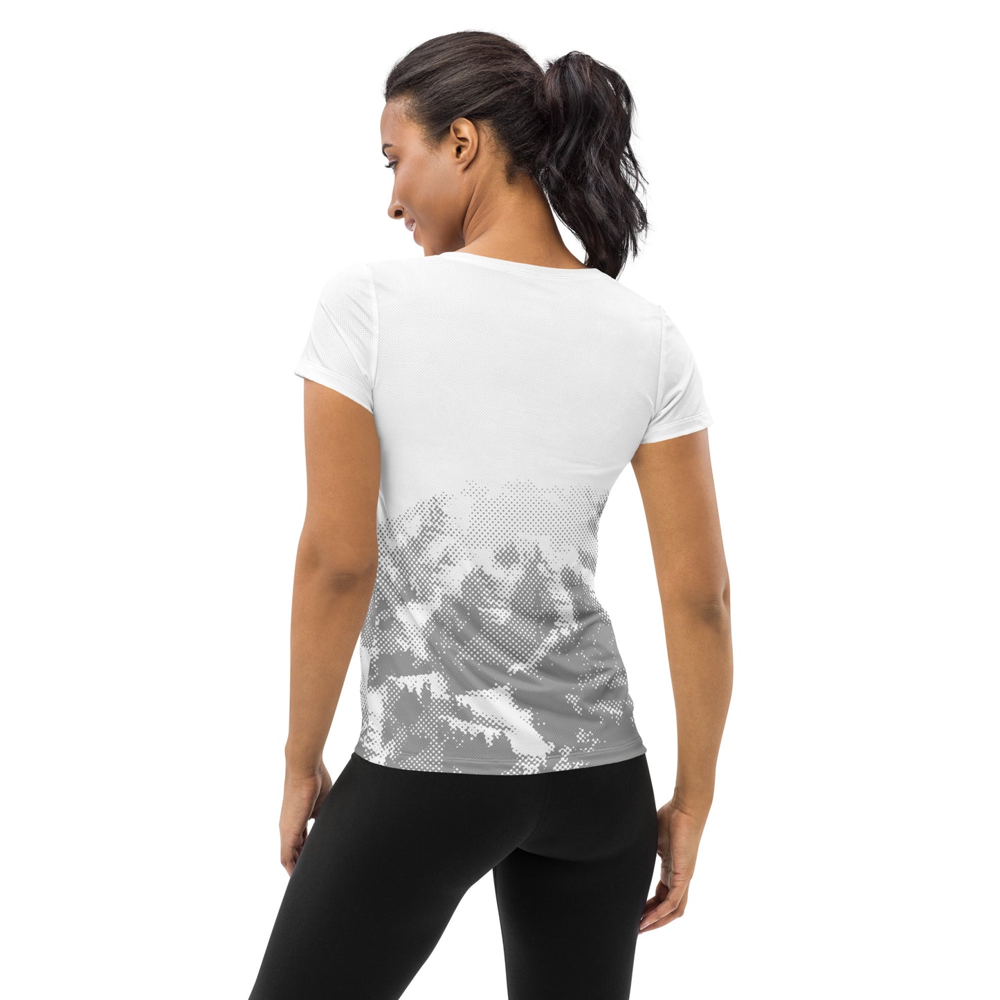 CS0030 - 02001 - AOP SKI Tracks Print AOP Women's Athletic T-shirt