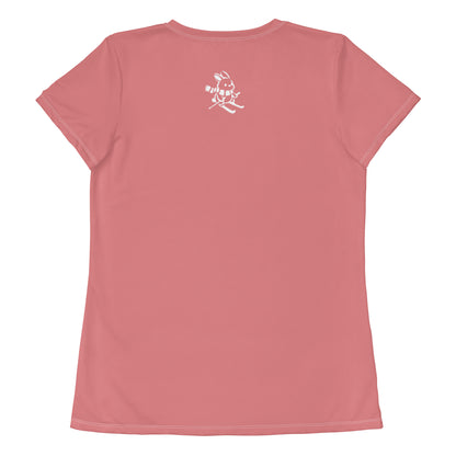 CS0011 - 02001 - AOP Ski Bunny AOP Women's Athletic T-shirt (Pink)