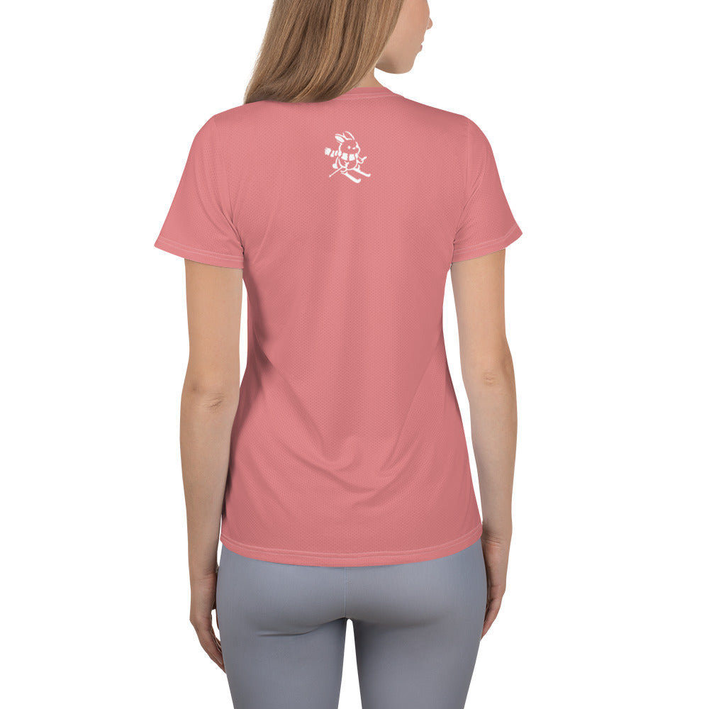 CS0011 - 02001 - AOP Ski Bunny AOP Women's Athletic T-shirt (Pink)