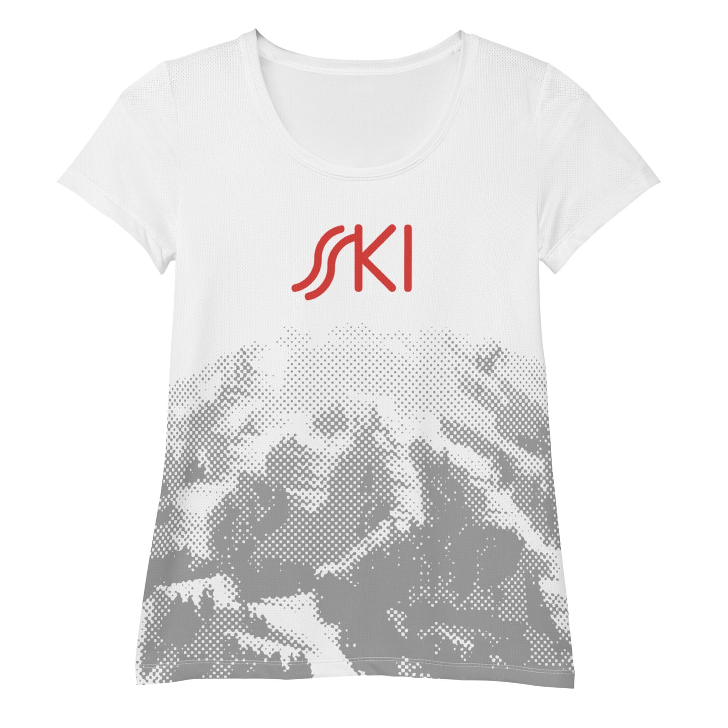 CS0030 - 02001 - AOP SKI Tracks Print AOP Women's Athletic T-shirt