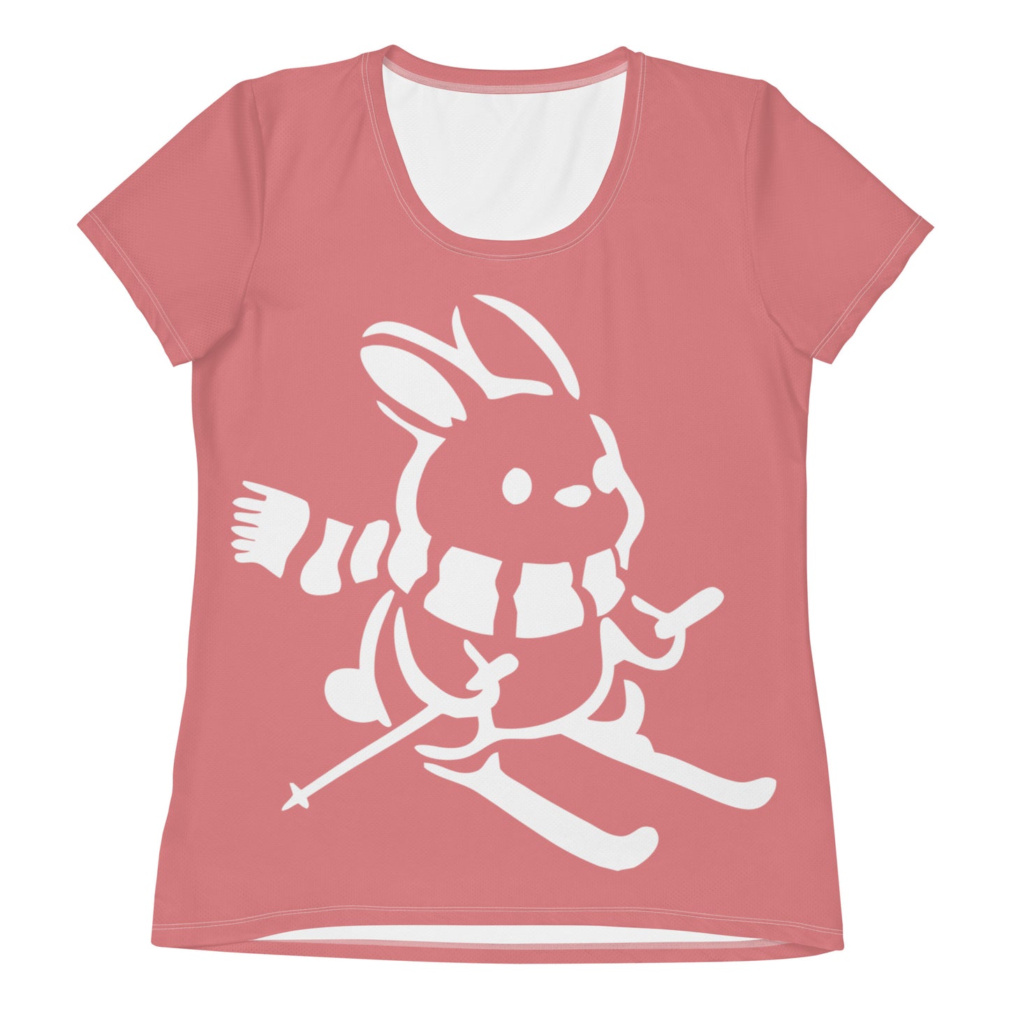 CS0011 - 02001 - AOP Ski Bunny AOP Women's Athletic T-shirt (Pink)