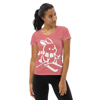 CS0011 - 02001 - AOP Ski Bunny AOP Women's Athletic T-shirt (Pink)