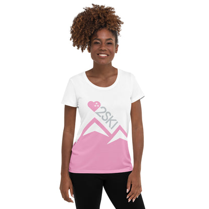 CS0027 - 03001 - AOP LOVE2SKI AOP Women's Athletic T-shirt