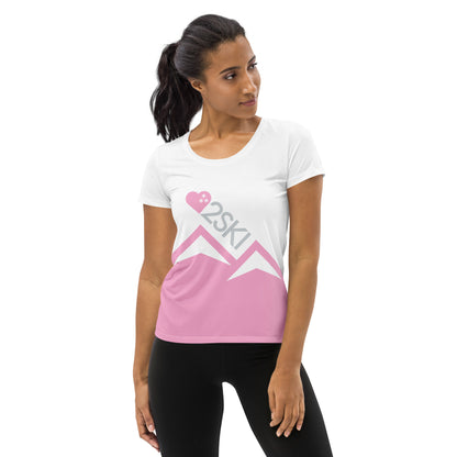 CS0027 - 03001 - AOP LOVE2SKI AOP Women's Athletic T-shirt