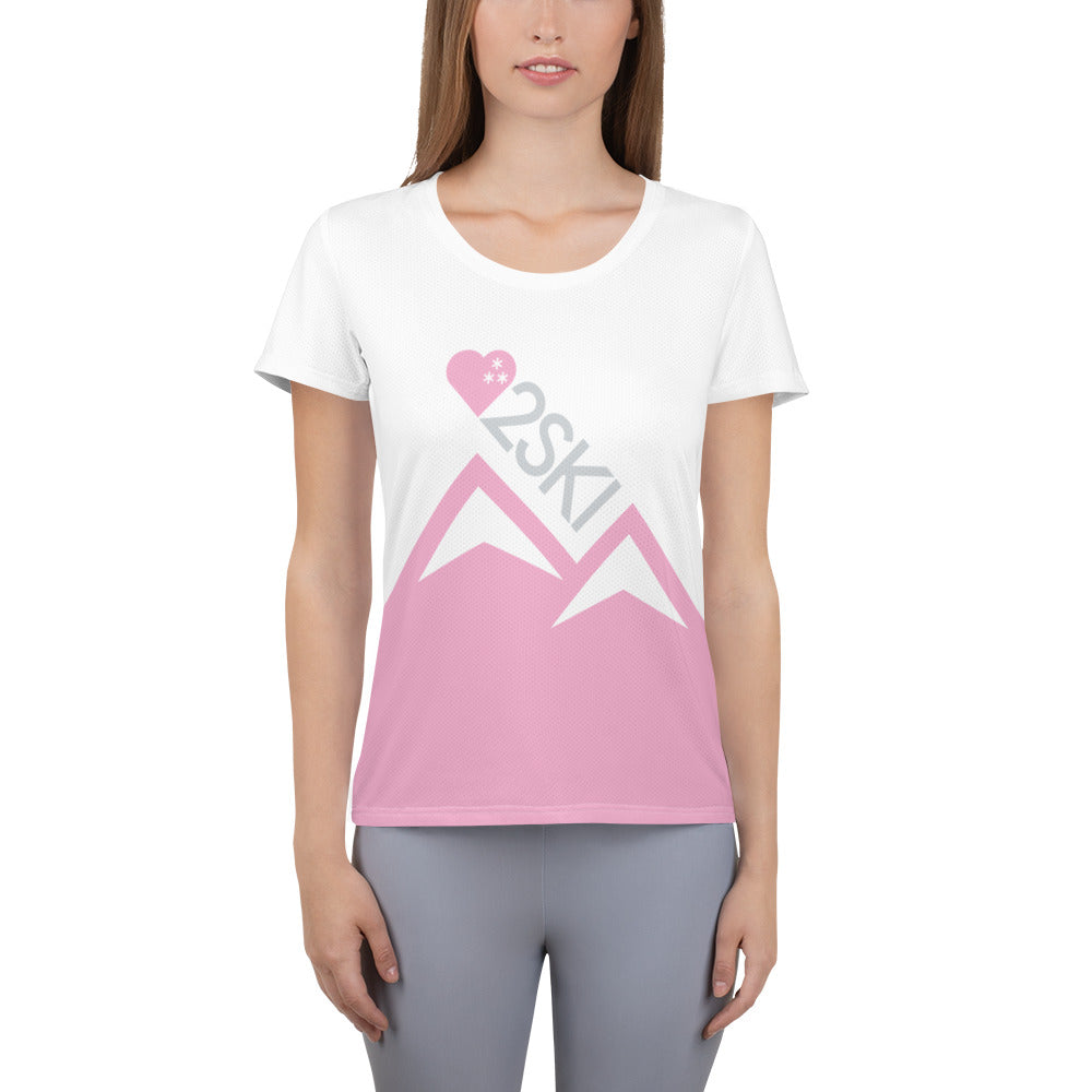 CS0027 - 03001 - AOP LOVE2SKI AOP Women's Athletic T-shirt