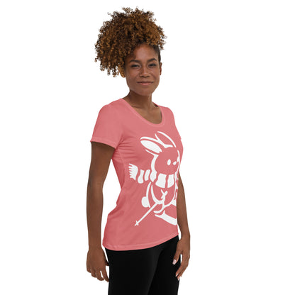 CS0011 - 02001 - AOP Ski Bunny AOP Women's Athletic T-shirt (Pink)