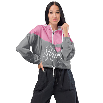 CS0047 - 02006 - Love Skiing Women’s cropped windbreaker