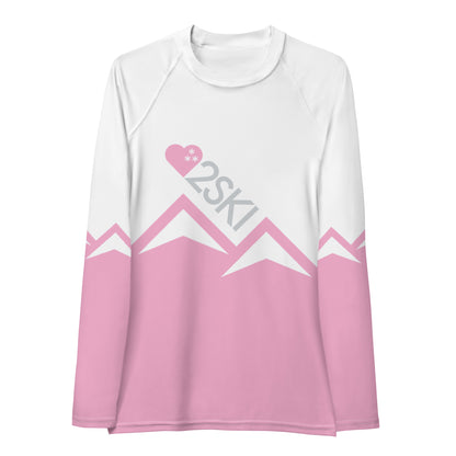 CS0027 - 02008 - AOP LOVE2SKI Women's Rash Guard