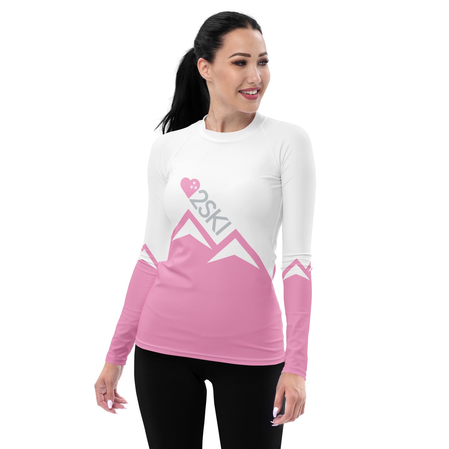 CS0027 - 02008 - AOP LOVE2SKI Women's Rash Guard