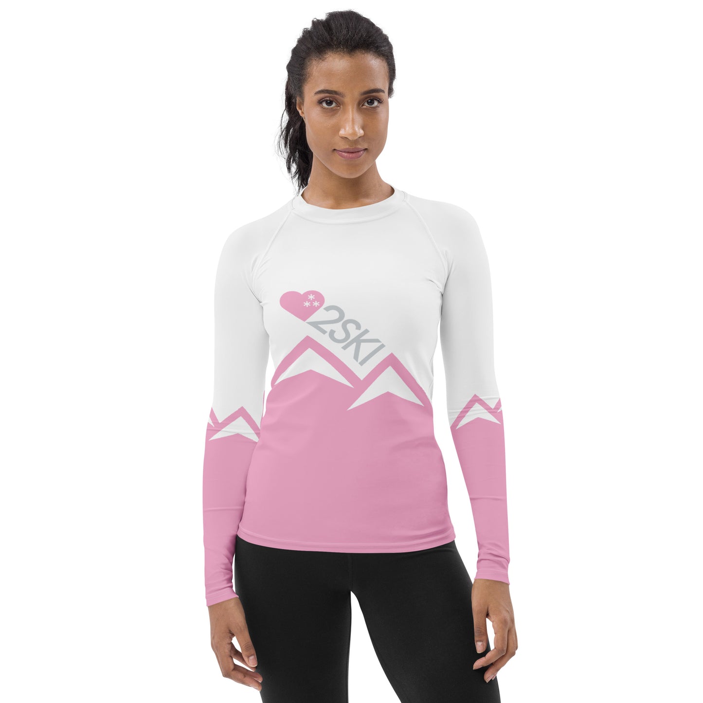 CS0027 - 02008 - AOP LOVE2SKI Women's Rash Guard